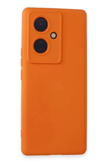 Newface Vivo V29 Lite Kılıf Nano içi Kadife Silikon - Turuncu resmi