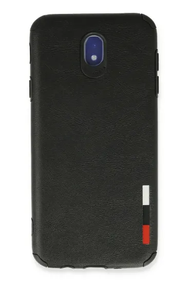 Newface Samsung Galaxy J7 Pro / J730 Kılıf Loop Deri Silikon - Siyah resmi