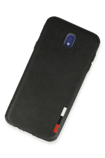 Newface Samsung Galaxy J7 Pro / J730 Kılıf Loop Deri Silikon - Siyah resmi
