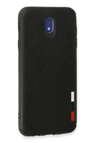 Newface Samsung Galaxy J7 Pro / J730 Kılıf Loop Deri Silikon - Siyah resmi