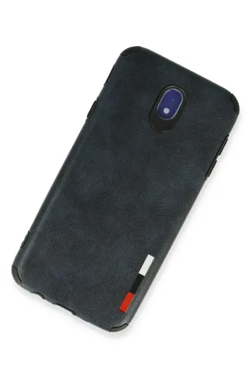 Newface Samsung Galaxy J7 Pro / J730 Kılıf Loop Deri Silikon - Lacivert resmi