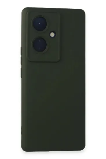 Newface Vivo V29 Lite Kılıf Nano içi Kadife Silikon - Koyu Yeşil resmi