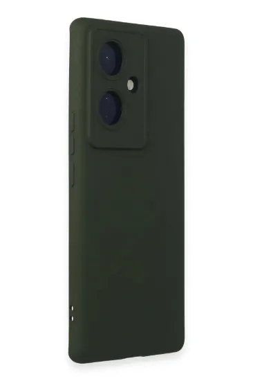 Newface Vivo V29 Lite Kılıf Nano içi Kadife Silikon - Koyu Yeşil resmi