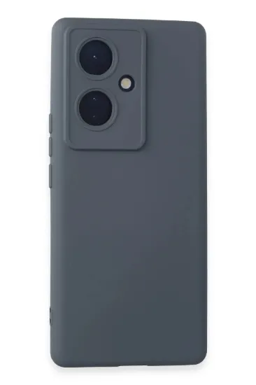 Newface Vivo V29 Lite Kılıf Nano içi Kadife Silikon - Gri resmi