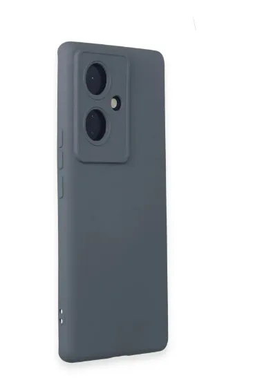 Newface Vivo V29 Lite Kılıf Nano içi Kadife Silikon - Gri resmi