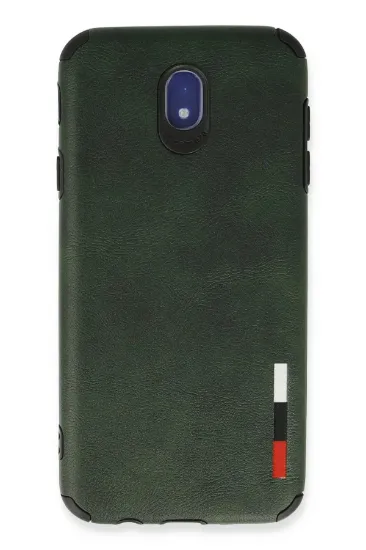 Newface Samsung Galaxy J7 Pro / J730 Kılıf Loop Deri Silikon - Yeşil resmi