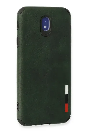 Newface Samsung Galaxy J7 Pro / J730 Kılıf Loop Deri Silikon - Yeşil resmi