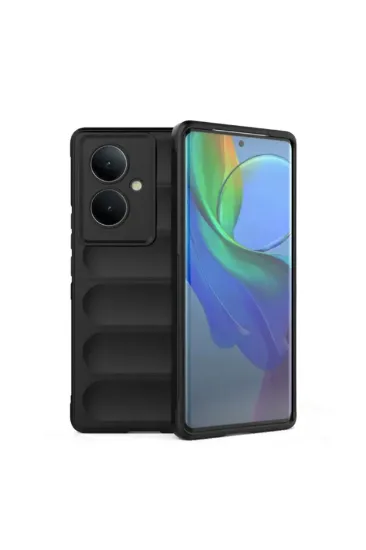 Newface Vivo V29 Lite Kılıf Optimum Silikon - Siyah resmi