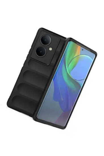 Newface Vivo V29 Lite Kılıf Optimum Silikon - Siyah resmi