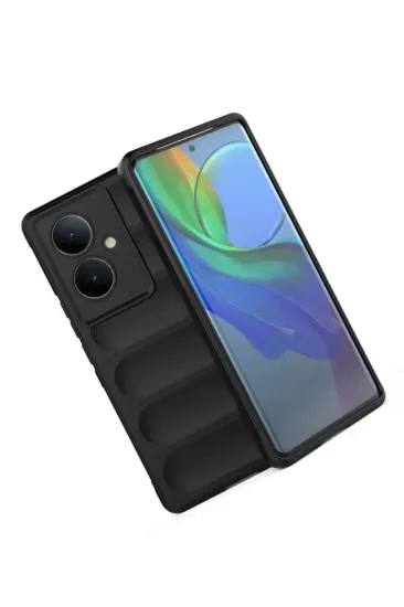 Newface Vivo V29 Lite Kılıf Optimum Silikon - Siyah resmi