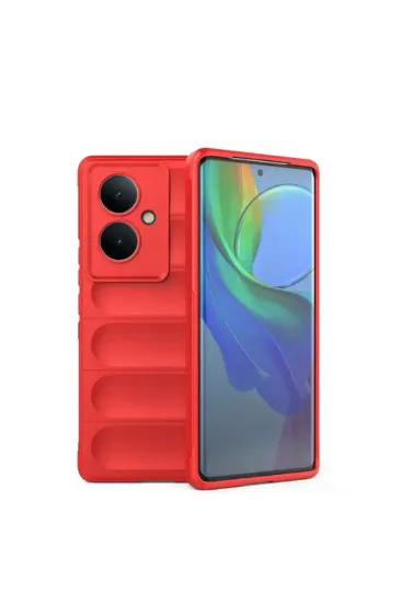 Newface Vivo V29 Lite Kılıf Optimum Silikon - Kırmızı resmi