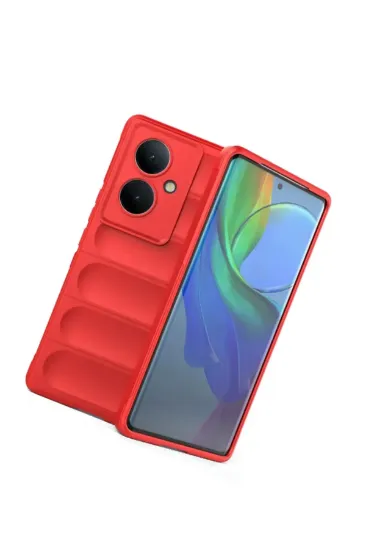 Newface Vivo V29 Lite Kılıf Optimum Silikon - Kırmızı resmi