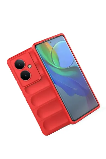 Newface Vivo V29 Lite Kılıf Optimum Silikon - Kırmızı resmi