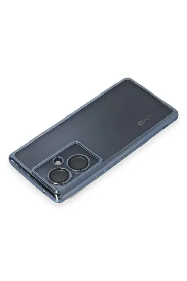 Newface Vivo V29 Lite Kılıf Razer Lensli Silikon - Açık Mavi resmi