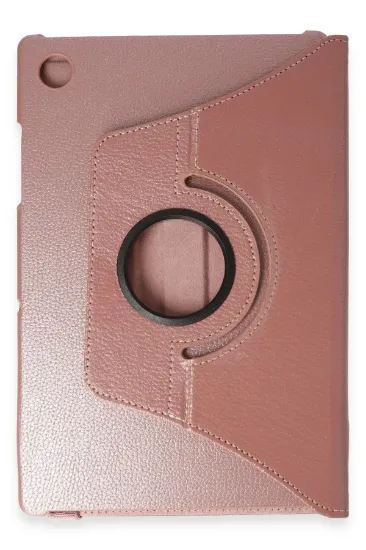 Newface Samsung Galaxy X200 Tab A8 10.5 Kılıf 360 Tablet Deri Kılıf - Rose Gold resmi