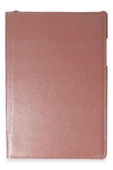 Newface Samsung Galaxy X200 Tab A8 10.5 Kılıf 360 Tablet Deri Kılıf - Rose Gold resmi