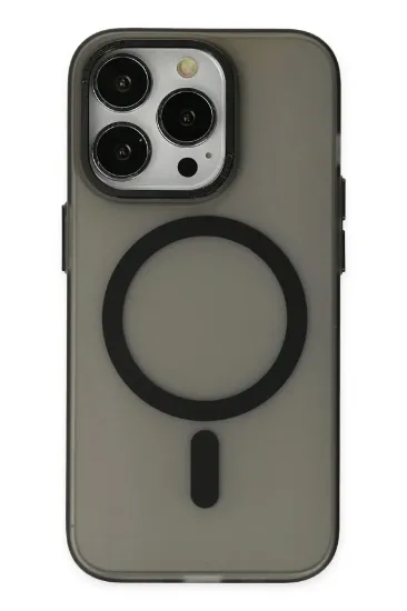 Newface iPhone 14 Pro Kılıf Lodos Magneticsafe Mat Kapak - Siyah resmi