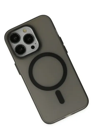 Newface iPhone 14 Pro Kılıf Lodos Magneticsafe Mat Kapak - Siyah resmi