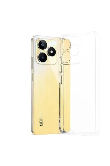 Newface Realme C53 Kılıf Lüx Şeffaf Silikon resmi