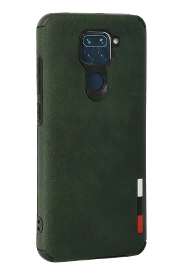 Newface Xiaomi Redmi Note 9 Kılıf Loop Deri Silikon - Yeşil resmi