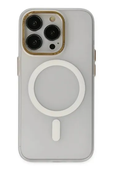 Newface iPhone 14 Pro Max Kılıf Lodos Magneticsafe Mat Kapak - Şeffaf resmi