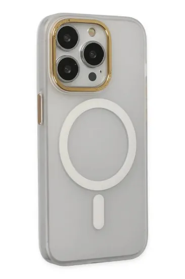 Newface iPhone 14 Pro Max Kılıf Lodos Magneticsafe Mat Kapak - Şeffaf resmi