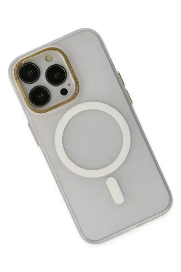 Newface iPhone 14 Pro Max Kılıf Lodos Magneticsafe Mat Kapak - Şeffaf resmi