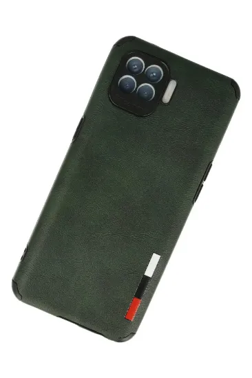 Newface Oppo Reno 4 Lite Kılıf Loop Deri Silikon - Yeşil resmi