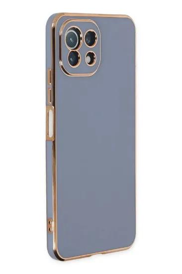 Newface Xiaomi Mİ 11 Lite Kılıf Volet Silikon - Mavi resmi