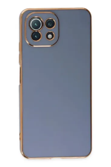 Newface Xiaomi Mİ 11 Lite Kılıf Volet Silikon - Mavi resmi