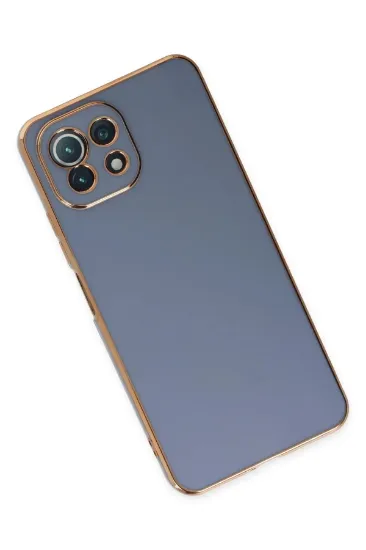 Newface Xiaomi Mİ 11 Lite Kılıf Volet Silikon - Mavi resmi