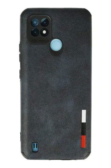 Newface Realme C21 Kılıf Loop Deri Silikon - Lacivert resmi