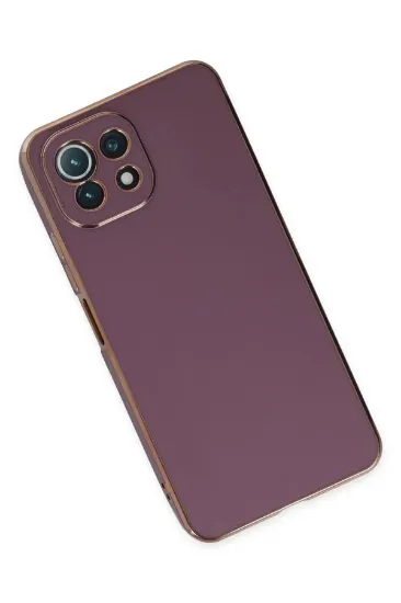 Newface Xiaomi Mİ 11 Lite Kılıf Volet Silikon - Mor resmi