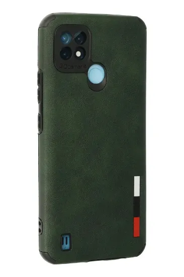 Newface Realme C21 Kılıf Loop Deri Silikon - Yeşil resmi