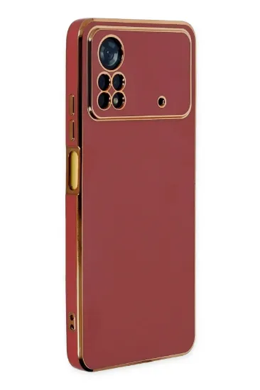 Newface Xiaomi Poco X4 Pro 5G Kılıf Volet Silikon - Kırmızı resmi