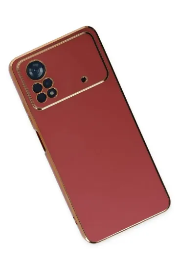 Newface Xiaomi Poco X4 Pro 5G Kılıf Volet Silikon - Kırmızı resmi