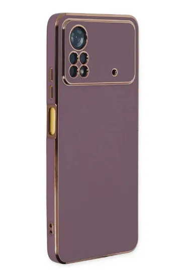 Newface Xiaomi Poco X4 Pro 5G Kılıf Volet Silikon - Mor resmi