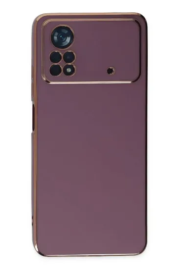 Newface Xiaomi Poco X4 Pro 5G Kılıf Volet Silikon - Mor resmi
