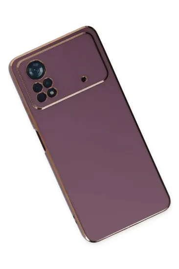 Newface Xiaomi Poco X4 Pro 5G Kılıf Volet Silikon - Mor resmi