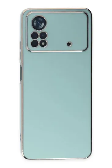 Newface Xiaomi Poco X4 Pro 5G Kılıf Volet Silikon - Açık Yeşil resmi