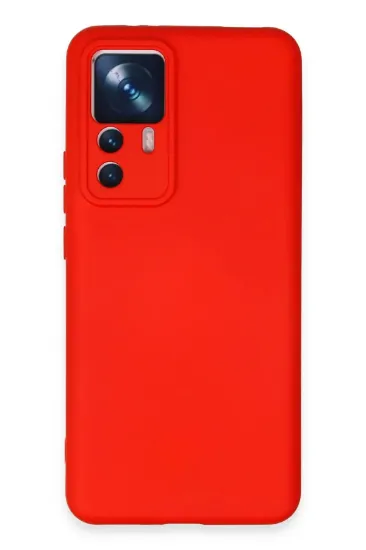 Newface Xiaomi Mi 12T Pro Kılıf Nano içi Kadife Silikon - Kırmızı resmi