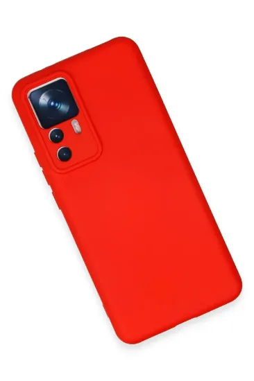 Newface Xiaomi Mi 12T Pro Kılıf Nano içi Kadife Silikon - Kırmızı resmi