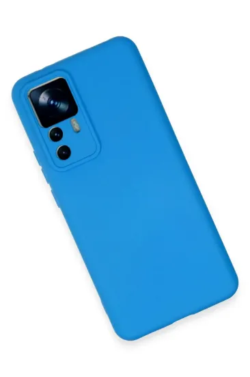 Newface Xiaomi Mi 12T Pro Kılıf Nano içi Kadife Silikon - Mavi resmi