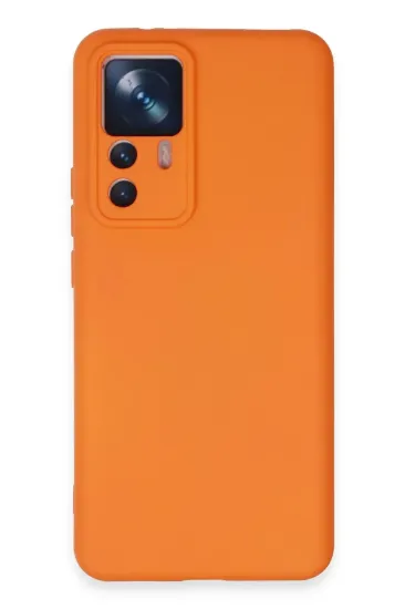 Newface Xiaomi Mi 12T Pro Kılıf Nano içi Kadife Silikon - Turuncu resmi