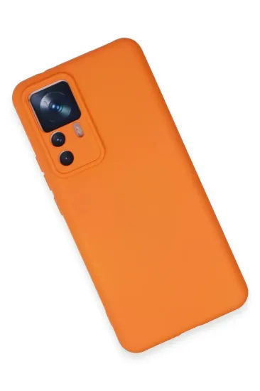 Newface Xiaomi Mi 12T Pro Kılıf Nano içi Kadife Silikon - Turuncu resmi