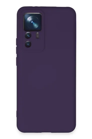 Newface Xiaomi Mi 12T Pro Kılıf Nano içi Kadife Silikon - Mor resmi