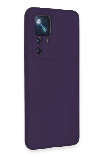 Newface Xiaomi Mi 12T Pro Kılıf Nano içi Kadife Silikon - Mor resmi