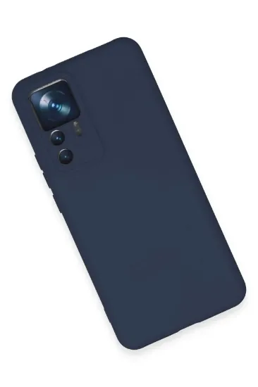 Newface Xiaomi Mi 12T Pro Kılıf Nano içi Kadife Silikon - Lacivert resmi