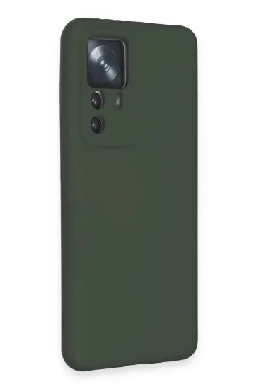 Newface Xiaomi Mi 12T Pro Kılıf Nano içi Kadife Silikon - Koyu Yeşil resmi