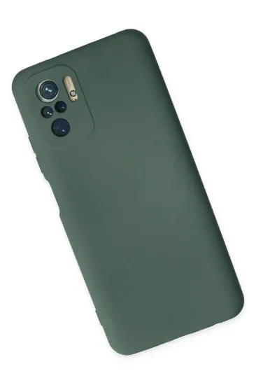 Newface Xiaomi Poco M5s Kılıf Nano içi Kadife Silikon - Koyu Yeşil resmi